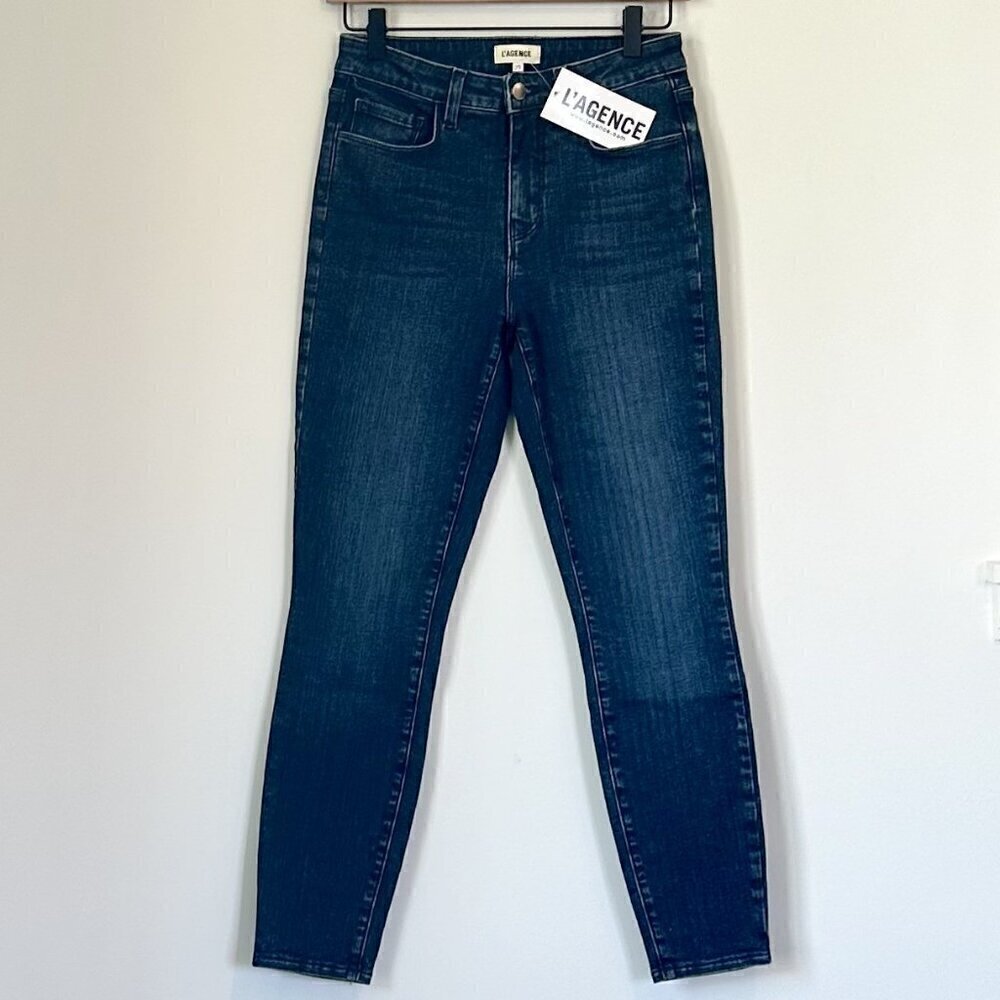 NEW L'AGENCE Dark Wash Skinny Jeans - Size: 25 (Flawed)